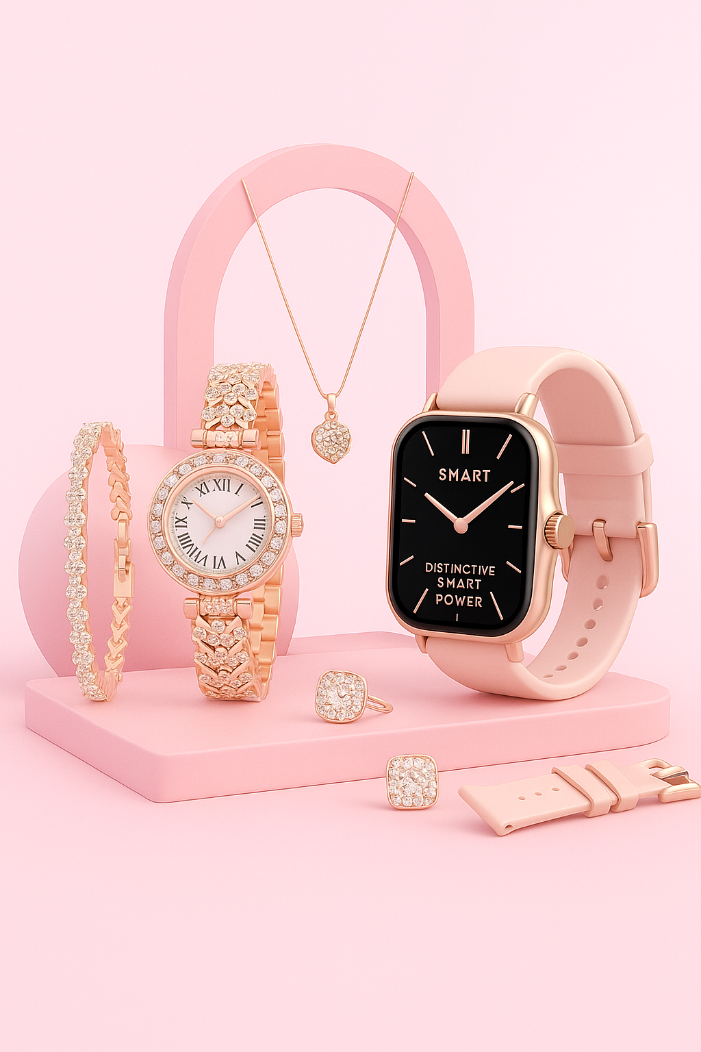 A58 Plus 6 in 1- Smartwatch For Women| Best Quality Smartwatch For Girls | Perfect For Gift | Random Color